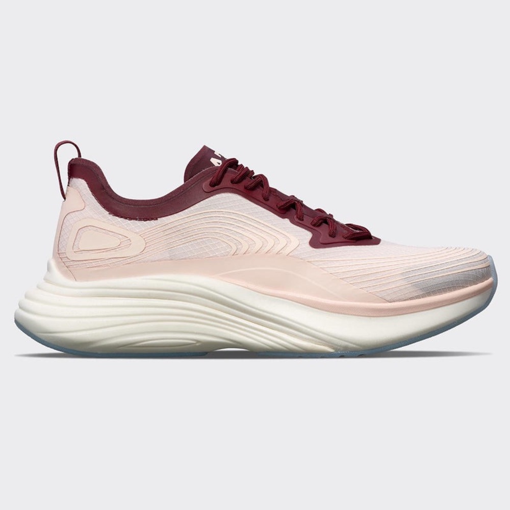 APL woman's  Streamline Creme / Burgundy / White Sneaker